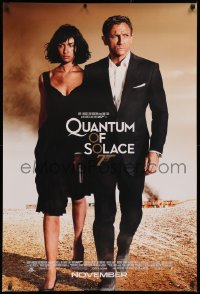 2y0871 QUANTUM OF SOLACE int'l advance DS 1sh 2008 Daniel Craig as James Bond, sexy Olga Kurylenko!