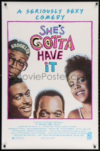 2y0922 SHE'S GOTTA HAVE IT 1sh 1986 A Spike Lee Joint, Tracy Camila Johns, seriously sexy comedy