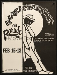 2y0296 BLACK TALKIES ON PARADE 2-sided 17x23 museum/art exhibition 1977 African American history!