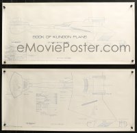 2y0480 BOOK OF KLINGON PLANS group of 8 14x29 special posters 1975 Star Trek, the D7 Class Battle Cruiser!