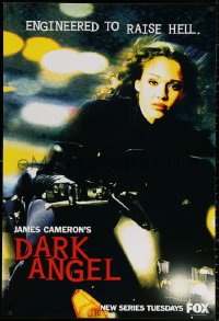 2y0328 DARK ANGEL tv poster 2000 James Cameron, great image of sexy Jessica Alba on motorcycle!