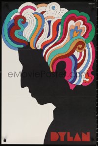 2y0313 DYLAN 22x33 music poster 1967 colorful silhouette art of Bob by Milton Glaser!