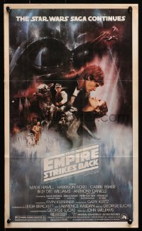 2y0501 EMPIRE STRIKES BACK 12x20 special poster 1981 Gone With The Wind style art by Roger Kastel!