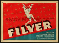 2y0336 FILVER 12x16 French advertising poster 1930s D'ylen art of clown in suspenders!