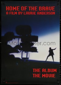 2y0315 HOME OF THE BRAVE 26x37 music poster 1986 Laurie Anderson in concert, cool silhouette image!
