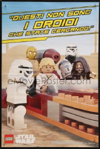 2y0342 LEGO STAR WARS 2-sided 11x17 Italian advertising poster 2009 not droids you are looking for!