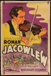 2y0319 ROMAN JACOWLEW ET SES VIRTUOSES TZIGANES 32x47 French music poster 1930s different!