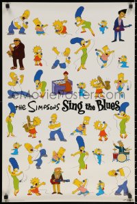 2y0320 SIMPSONS 20x30 music poster 1992 Homer, Marge Lisa, Bart & Maggie with band by Matt Groening!