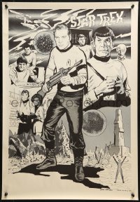 2y0547 STAR TREK 20x29 special poster 1973 Shatner, Nimoy, Takei, Koenig, & more by Grey Morrow!