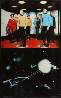 2y0482 STAR TREK group of 3 18x23 special posters 1995 Shatner, Nimoy, Takei, cast and starships!