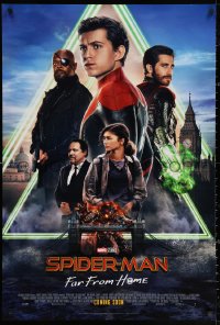 2y0954 SPIDER-MAN: FAR FROM HOME int'l advance DS 1sh 2019 Marvel Comics, Tom Holland in title role!