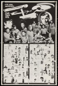 2y0272 STAR TREK calendar 1976 Shatner, Nimoy, Takei, Koenig, Kelley, Doohan, Nichols!