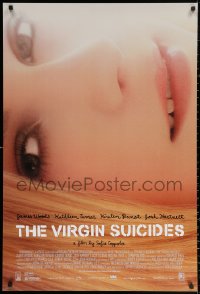 2y1020 VIRGIN SUICIDES 1sh 1999 Sofia Coppola directed, cool close-up image of pretty Kirstin Dunst!