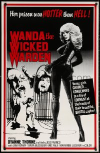 2y1024 WANDA THE WICKED WARDEN 1sh 1977 Jess Franco, Thorne's prison is HOTTER than HELL!