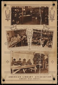 2y0262 AMERICAN LIBRARY ASSOCIATION group of 3 WWI war posters 1910s Library War Service!