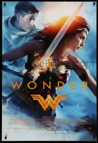 2y1035 WONDER WOMAN advance DS 1sh 2017 sexiest Gal Gadot in title role/Diana Prince, Chris Pine