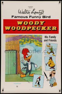 2y1041 WOODY WOODPECKER 1sh 1960s Walter Lantz' famous funny bird, Chilly Willy & more!