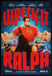 2y1044 WRECK-IT RALPH advance DS 1sh 2012 cool Disney animated video game movie, great image!