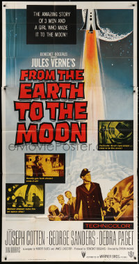 2z0386 FROM THE EARTH TO THE MOON 3sh 1958 Jules Verne's story of people who made it to the moon!