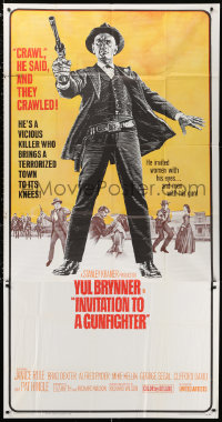 2z0405 INVITATION TO A GUNFIGHTER 3sh 1964 vicious killer Yul Brynner brings a town to its knees!