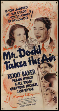 2z0427 MR. DODD TAKES THE AIR 3sh 1937 Kenny Baker, Jane Wyman, you'll howl at Mr. Dodd!