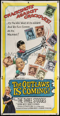 2z0442 OUTLAWS IS COMING 3sh 1965 The Three Stooges with Curly-Joe are wacky cowboys!