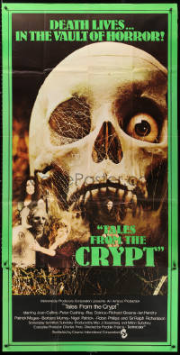 2z0014 TALES FROM THE CRYPT English 3sh 1972 Peter Cushing, Joan Collins, E.C., huge skull image!