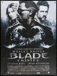 2z0793 BLADE TRINITY French 1p 2004 Wesley Snipes, Jessica Biel, Ryan Reynolds, vampire sequel!
