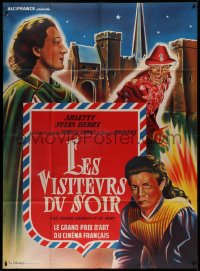 2z0856 DEVIL'S ENVOYS French 1p R1960s Marcel Carne's Les Visiteurs du Soir, colorful art!