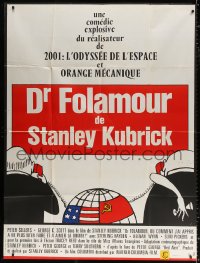 2z0868 DR. STRANGELOVE French 1p R1970s Stanley Kubrick classic, Peter Sellers, great artwork!