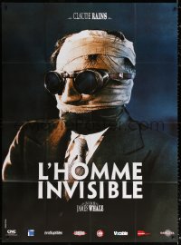 2z0974 INVISIBLE MAN French 1p R2000s James Whale, H.G. Wells, wonderful different image!