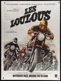 2z1010 LES LOULOUS French 1p 1976 Roger Boumendil art of motorcycle racers, rare!