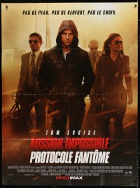 2z1044 MISSION: IMPOSSIBLE GHOST PROTOCOL IMAX French 1p 2011 great image of hooded spy Tom Cruise!