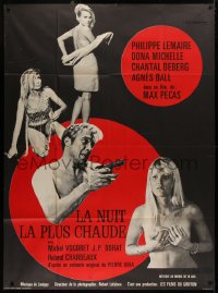 2z1060 NIGHT OF THE THREE LOVERS French 1p 1968 Lemaire, Donna Michelle, Chantal Deberg, Agnes Ball
