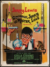 2z1070 NUTTY PROFESSOR French 1p 1963 wacky artwork of Jerry Lewis working in his laboratory!