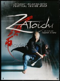 2z1237 ZATOICHI French 1p 2003 great image of Beat Takeshi Kitano wielding his sword!