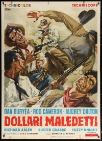 2z0540 BOUNTY KILLER Italian 1p 1966 Dan Duryea, great different western art by Sandro Symeoni!