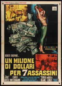 2z0619 LAST MAN TO KILL Italian 1p 1966 Umberto Lenzi, art of sexy girl & cash by Renato Casaro!