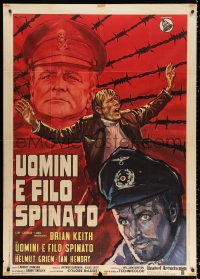 2z0636 McKENZIE BREAK Italian 1p 1971 Colizzi art of Brian Keith in ultimate WWII escape film, rare!