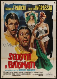 2z0671 SEDOTTI E BIDONATI Italian 1p R1967 Deseta art of Franco & Ciccio + sexy half-dressed women!