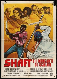 2z0677 SHAFT IN AFRICA Italian 1p 1973 different art of Richard Roundtree fighting & loving!