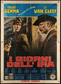 2z0286 DAY OF ANGER Italian 2p 1967 close up of Lee Van Cleef & Giuliano Gemma, spaghetti western!