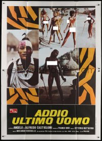 2z0310 LAST SAVAGE Italian 2p 1978 Addio ultimo uomo, bizarre mondo documentary with naked natives!