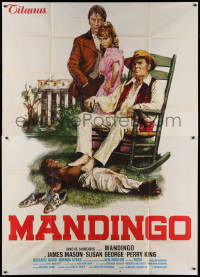 2z0311 MANDINGO Italian 2p 1975 different Ciriello art of racist James Mason, Susan George & King!