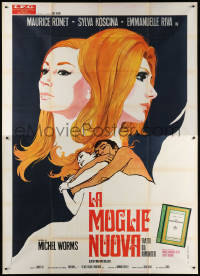 2z0313 MODIFICATION Italian 2p 1970 Casaro art of beautiful Sylva Koscina & Emmanuelle Riva!