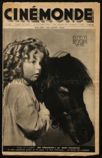 2z0074 CINEMONDE magazine October 31, 1935 great cover image of Shirley Temple with Shetland pony!