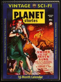 2z0035 PLANET STORIES calendar 2010 each month has different vintage sci-fi magazine cover art!