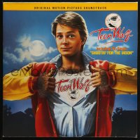 2z0055 TEEN WOLF 33 1/3 RPM record 1985 great cover art of teenage werewolf Michael J. Fox by Cowell!