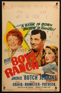 2z0126 BOYS' RANCH WC 1946 art of Jackie Butch Jenkins, James Craig & pretty Dorothy Patrick!