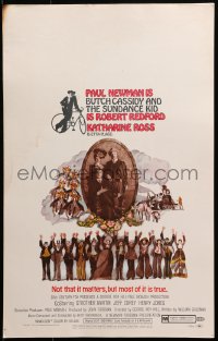 2z0128 BUTCH CASSIDY & THE SUNDANCE KID WC 1969 Paul Newman, Robert Redford, Katharine Ross!